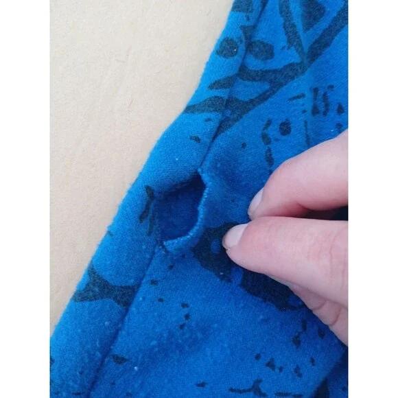 Vintage 90s Directions By Block Sweatshirt Womens S Blue Pizza Print *flaw - Picture 7 of 8